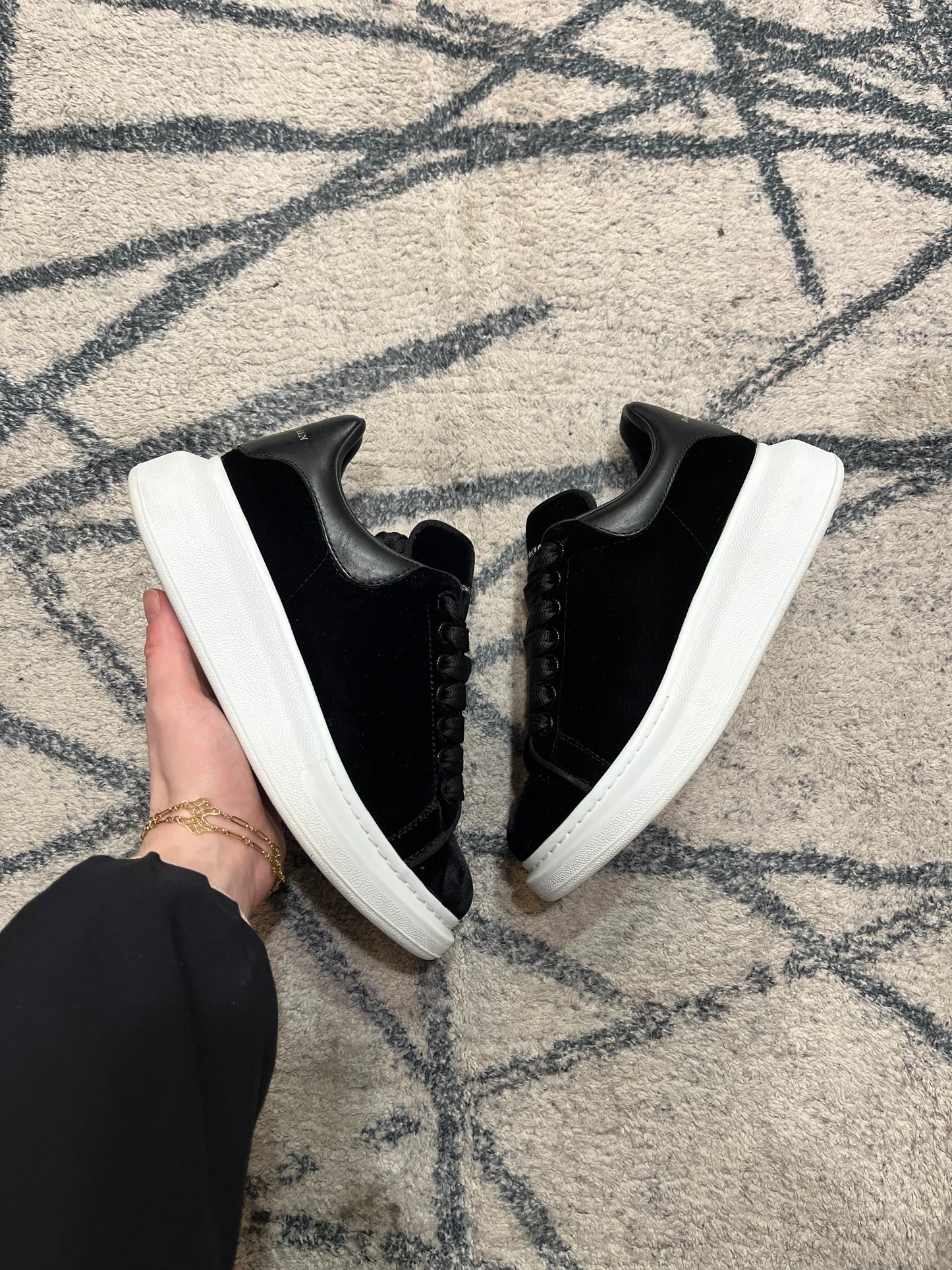 Alexander Mcqueen Black Velour