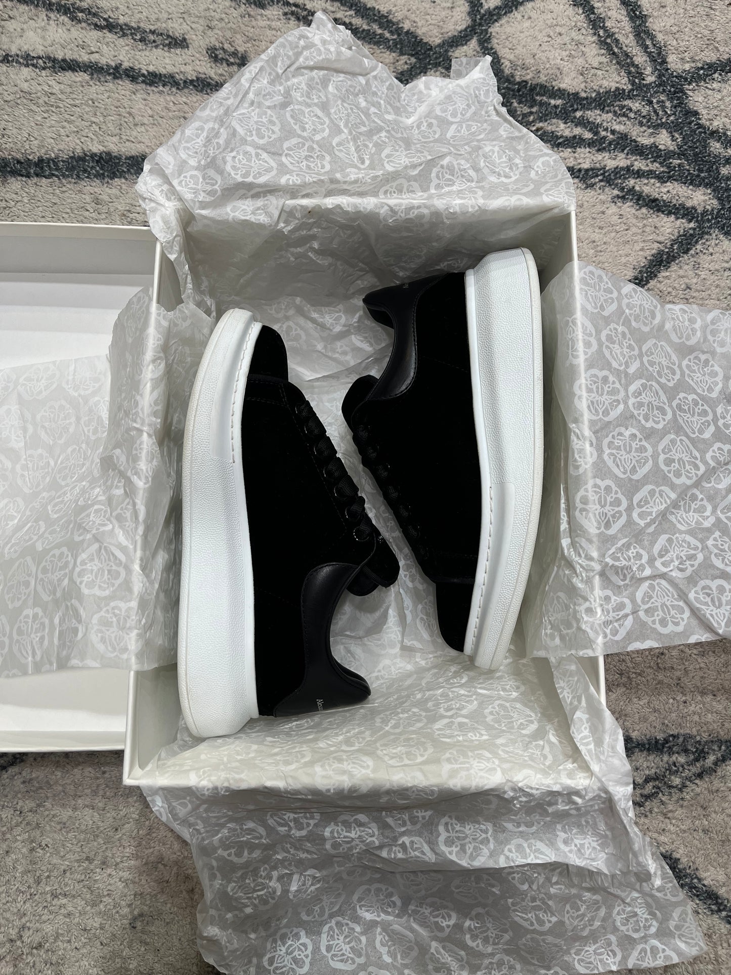 Alexander Mcqueen Black Velour