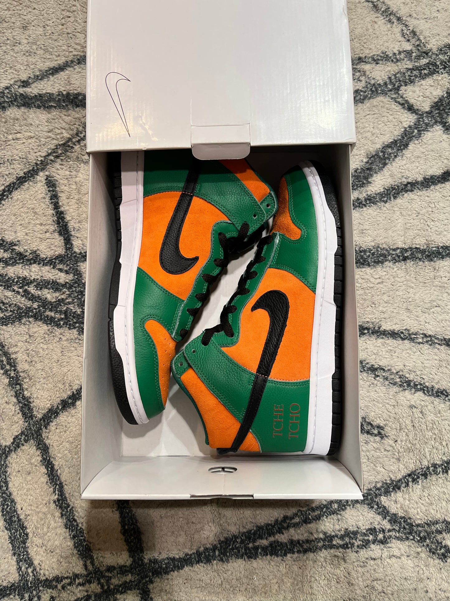 Nike Dunk High By You Green Orange