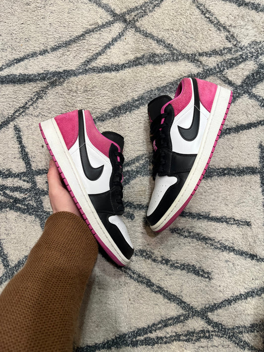 Air Jordan 1 Low Black Active Fuchsia