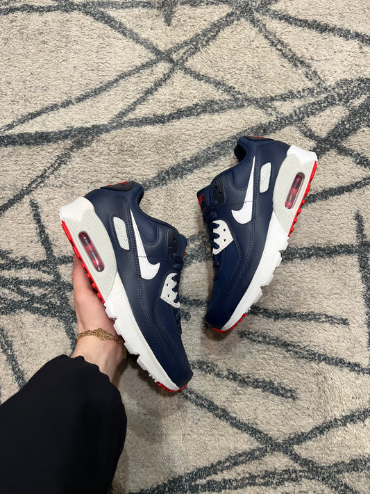 Nike Air Max 90 Leather Obsidian Track Red