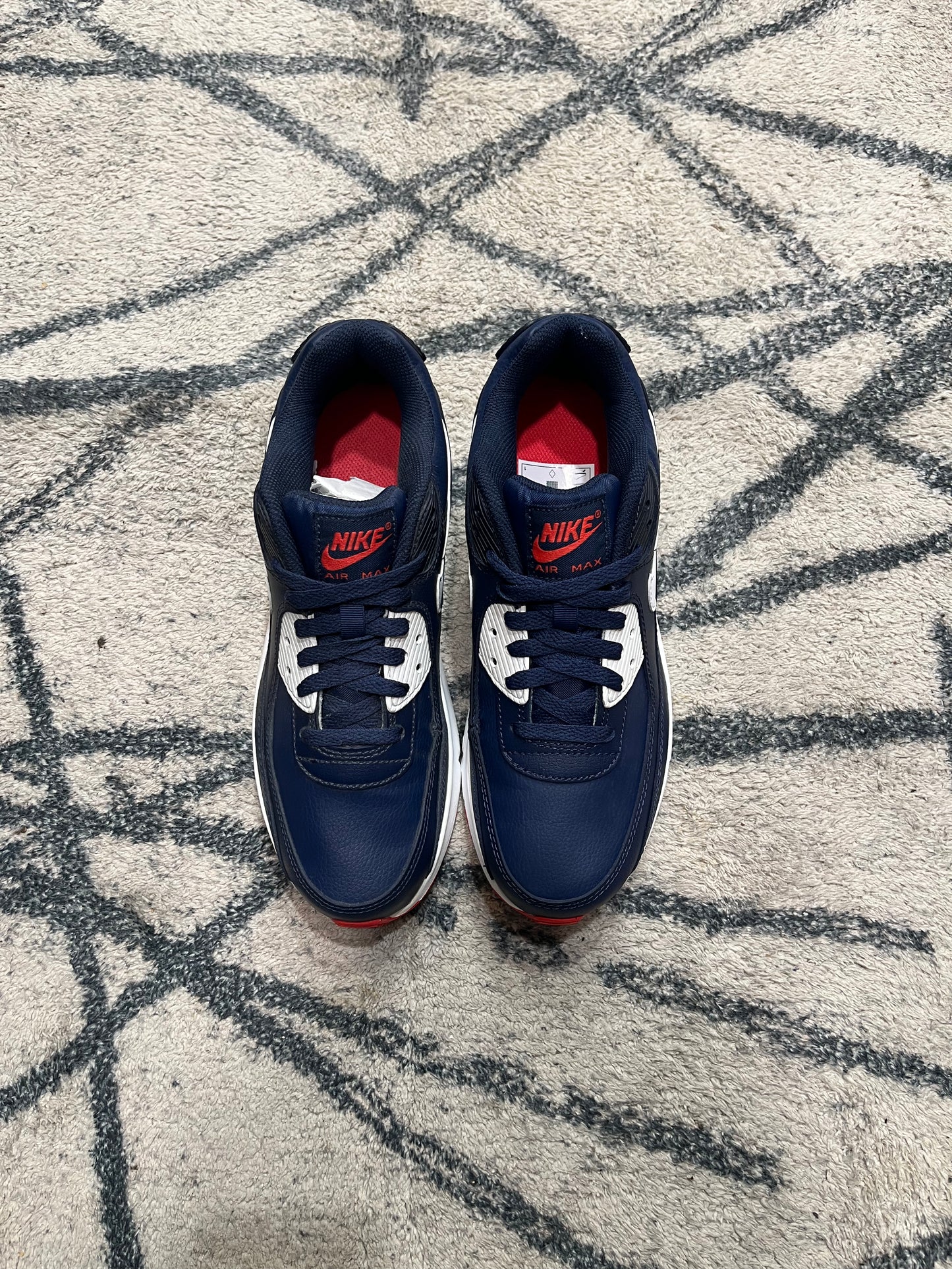 Nike Air Max 90 Leather Obsidian Track Red