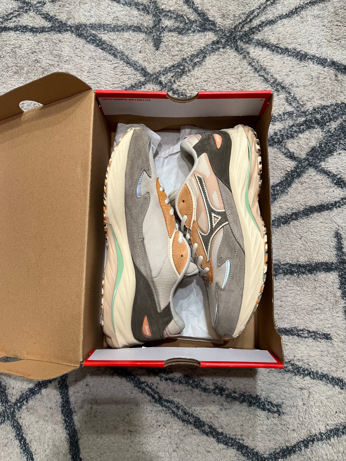 Mizuno Wave Rider 3 Orange Grey