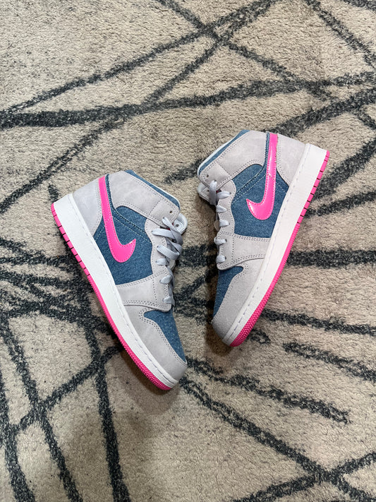 Air Jordan 1 Mid Denim Sequin