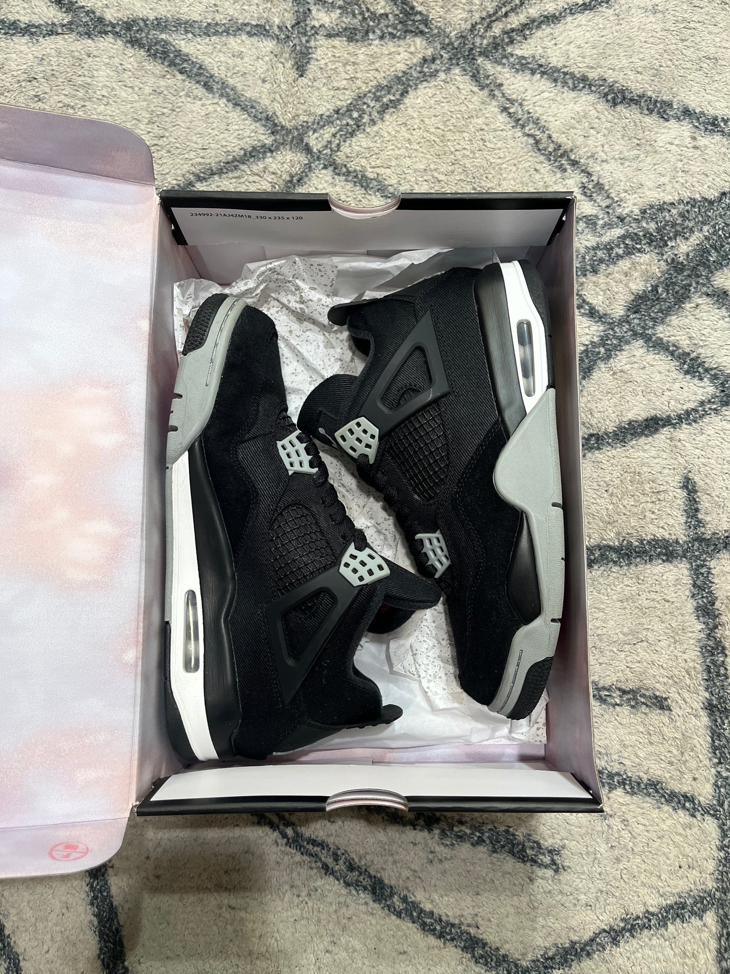 Air Jordan 4 Black Canvas