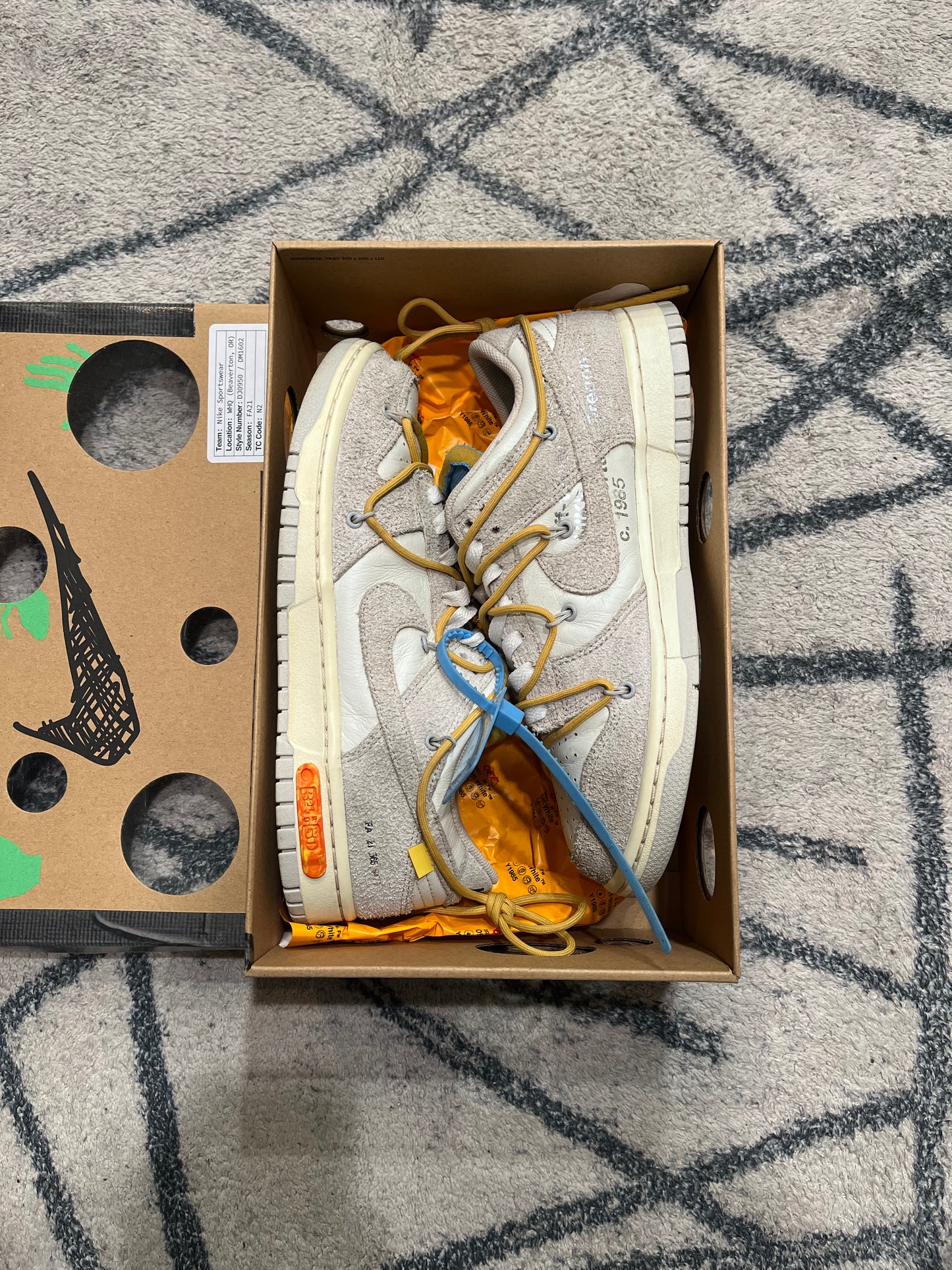 Nike Dunk Low Off White Lot 34