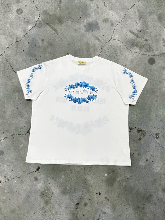T Shirt Elevate Sakura Bleue
